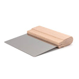 Wooden handled Stainless Steel Dough / Bench Scraper and Cutter