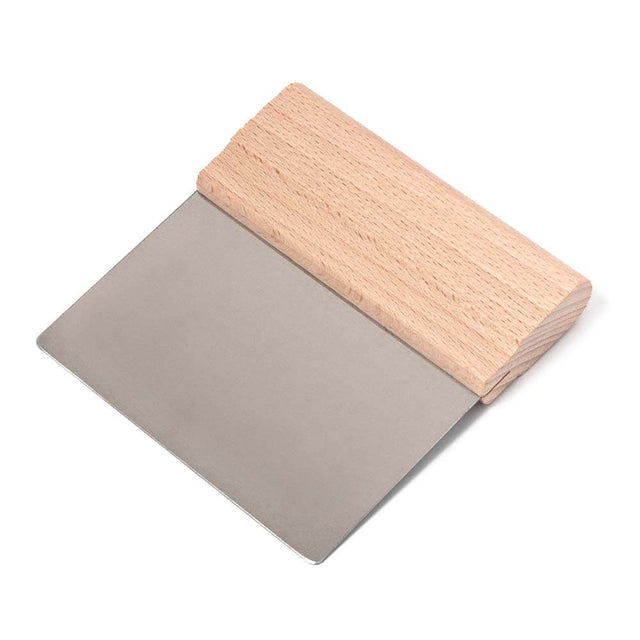 Wooden handled Stainless Steel Dough / Bench Scraper and Cutter