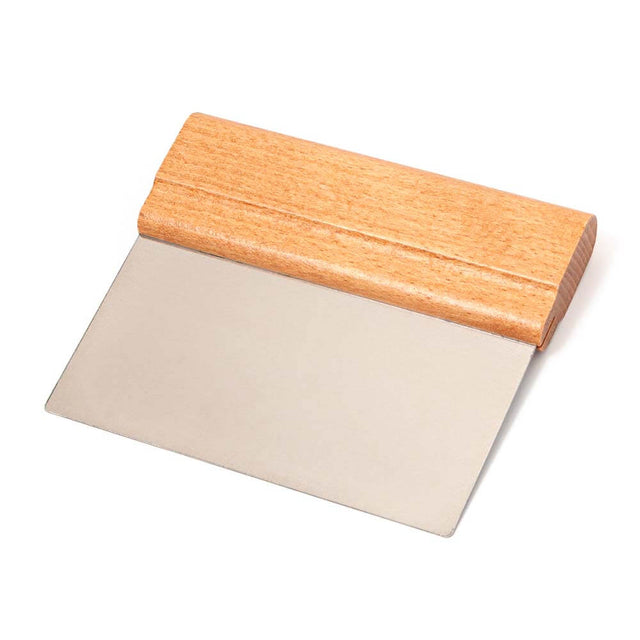 Wooden handled Stainless Steel Dough / Bench Scraper and Cutter