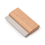 Wooden handled Short Stainless Steel Dough / Bench Scraper and Cutter