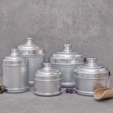 Large Aluminium Dried Food Storage Canister H20 x W13cm