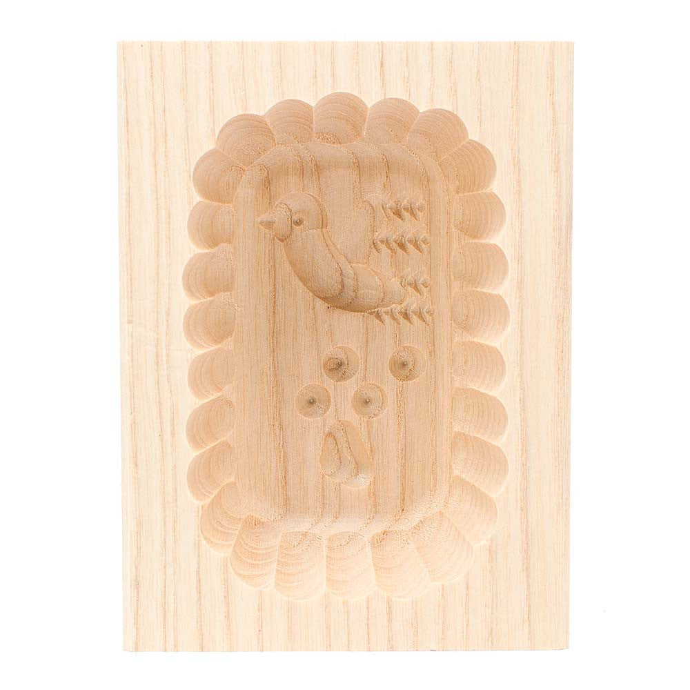 Wooden Scalloped Edge Dove Butter Mould 125g