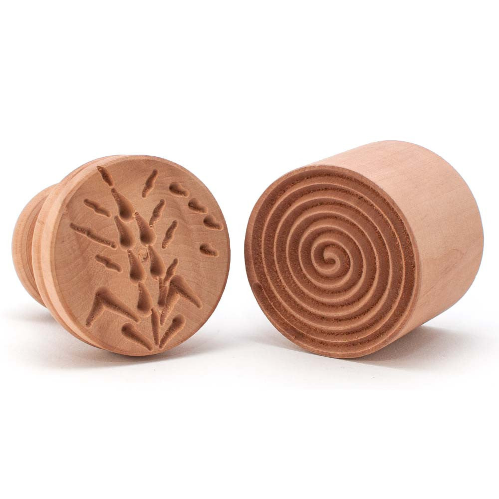 Pearwood 'Spiga' Ear of Corn Corzetti Stamp / Press Mould Spiral