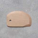 Curved Wooden Dough / Bench Scraper and Cutter