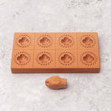 Wooden Ravioli Mould Tray 'Four Leaf Clover' with Tamper, makes 8 pieces