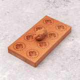 Wooden Ravioli Mould Tray 'Four Leaf Clover' with Tamper, makes 8 pieces