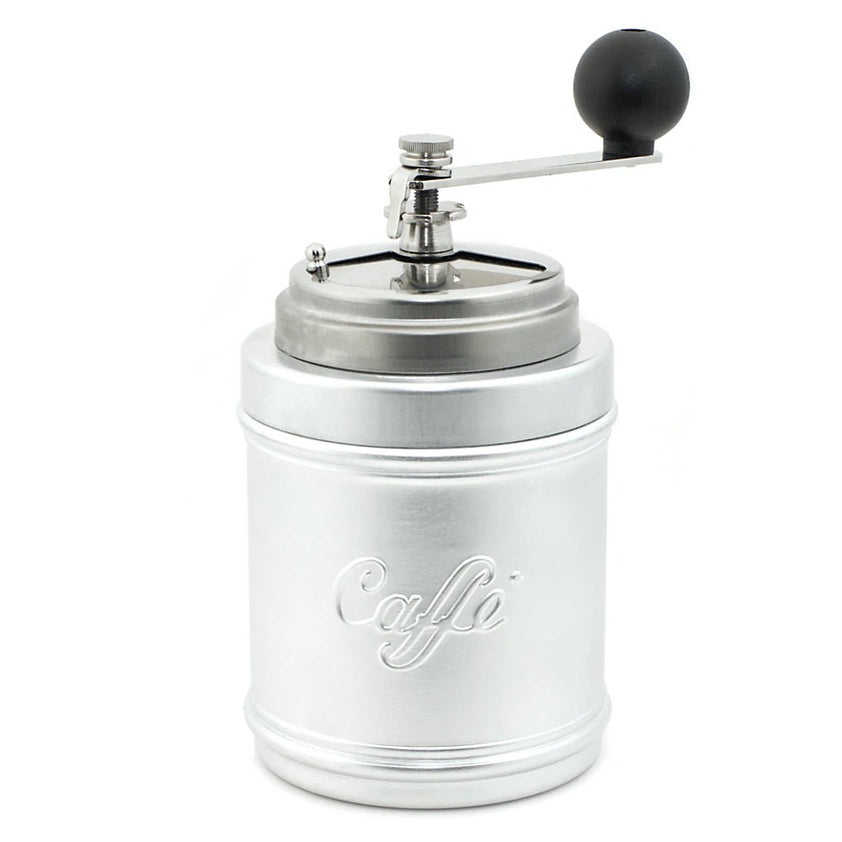 Manual Hand Crank Coffee Grinder with Metal Canister Italian