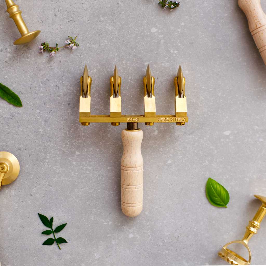 Ga.Ri Professional Brass Adjustable Straight Edge Four Wheel Pasta ...