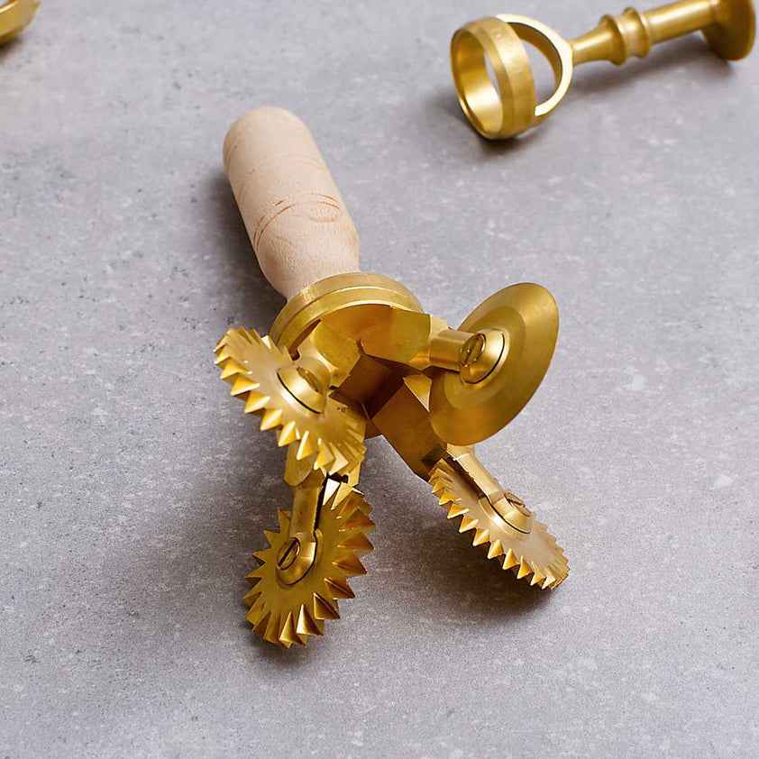 Ga.Ri Professional Brass Four Wheel Pasta Ravioli Cutter Wheel ...