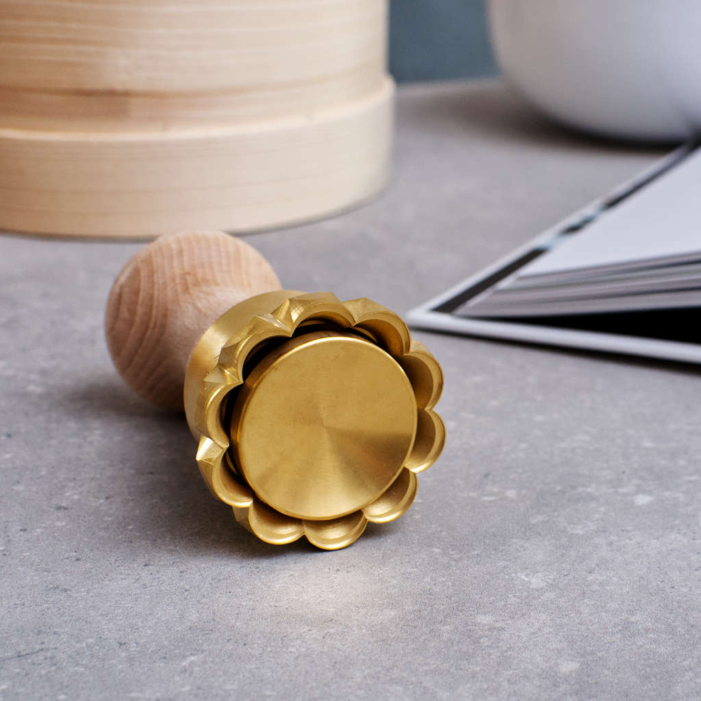 Brass GaRi Ravioli Stamp Cutter Pasta Anolini Flower