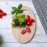 Oval small wooden chopping board