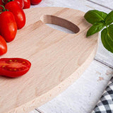 Oval small wooden chopping board