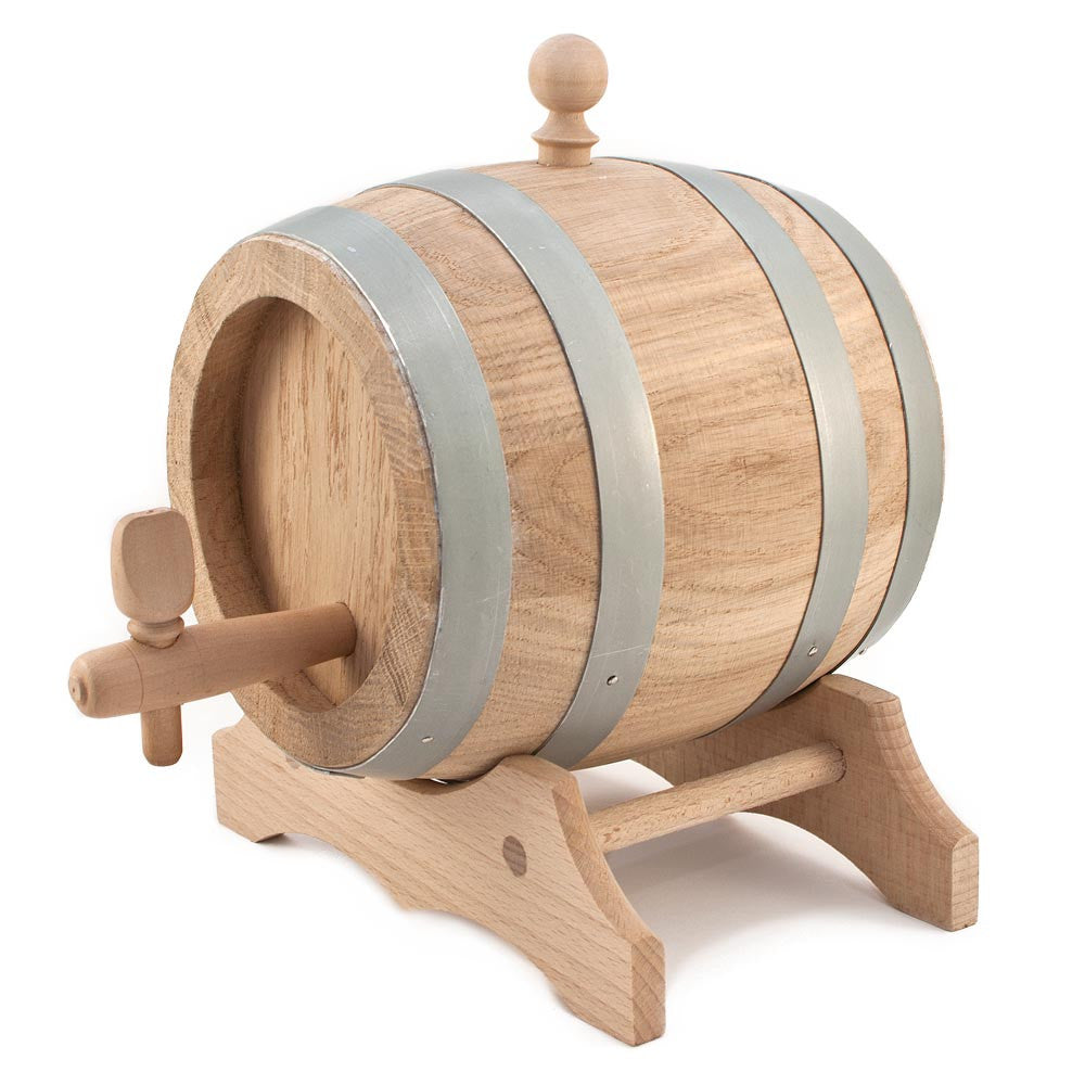 1 Litre Oak Barrel for Maturing Wine With Stand